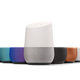 The Google Home in a range of colors and materials.